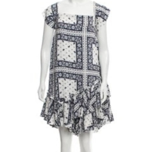 Cinq a Sept Minella Bandana Paisley Print Dress 2 - Picture 2 of 8